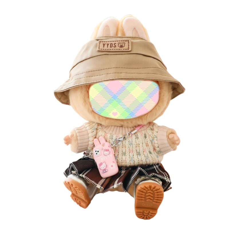 (Only Outfit) Plaid Mini Skirt & Cream Knit Top Set