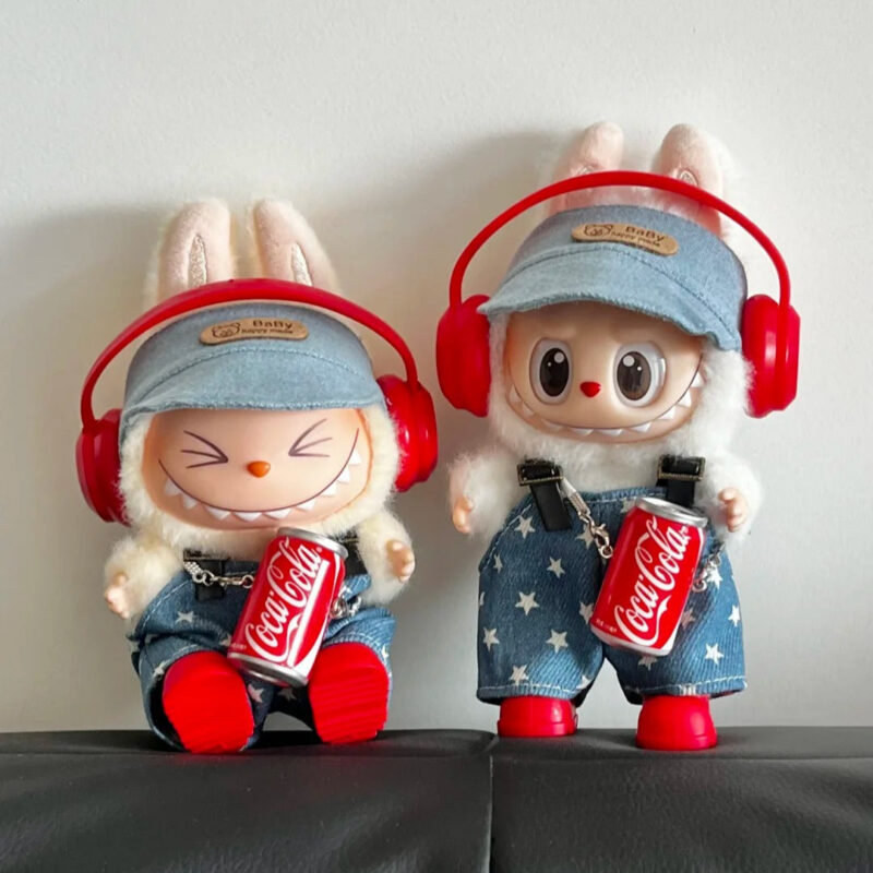 (Only Outfit) Star Overalls with Red Headphones - Image 3