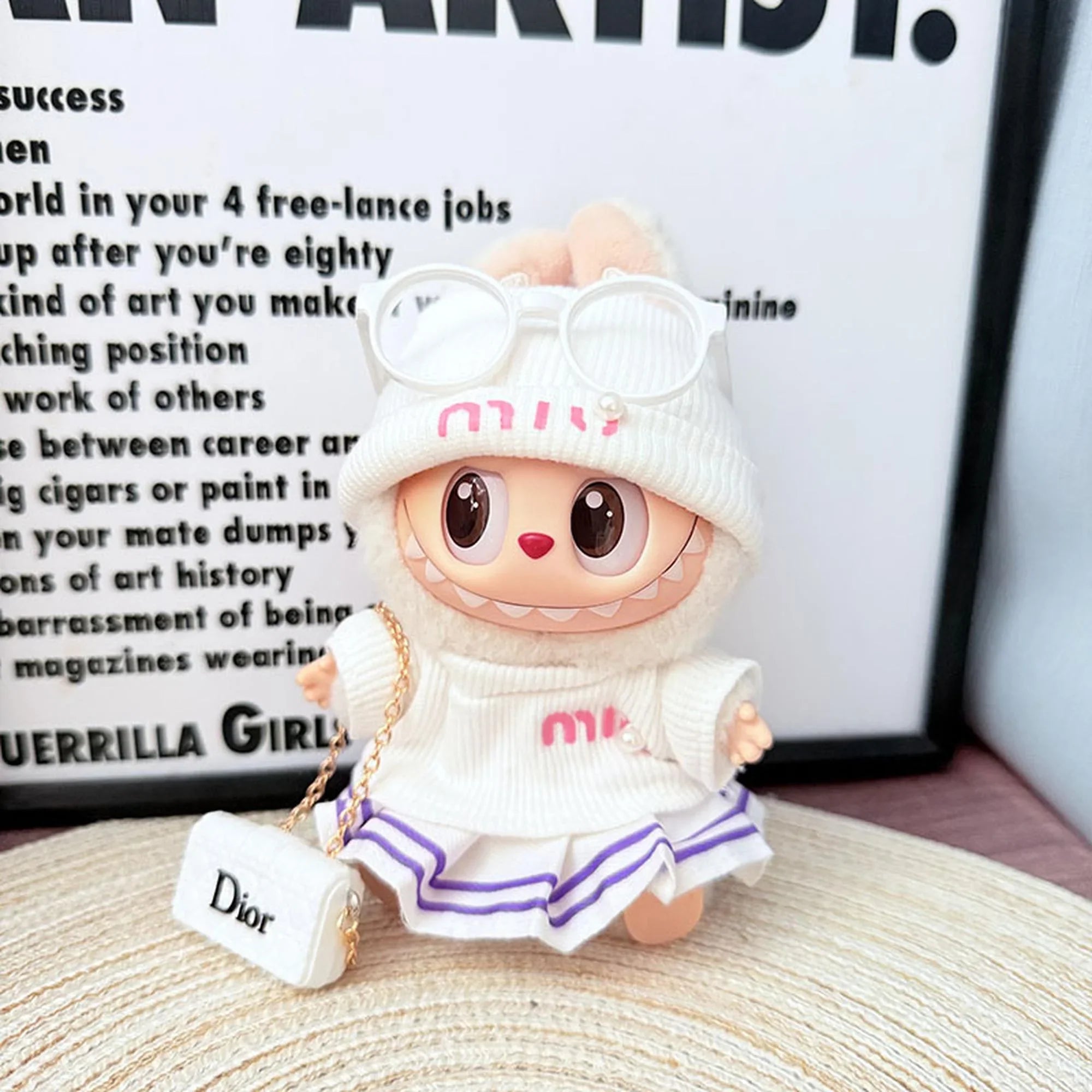 (Only Outfit) Purple Striped Skirt Set