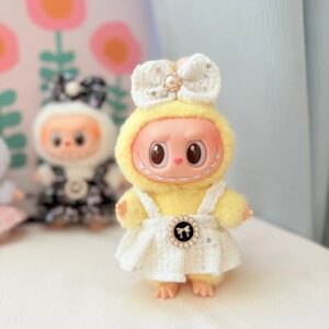 (Only Outfit) White Pearl Trimmed Elegant Dress