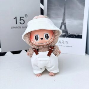 (Only Outfit) White Pocket Belt Overalls Set