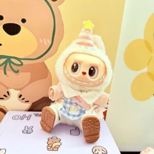 (Only Outfit) Blue Plaid Birthday Party Set