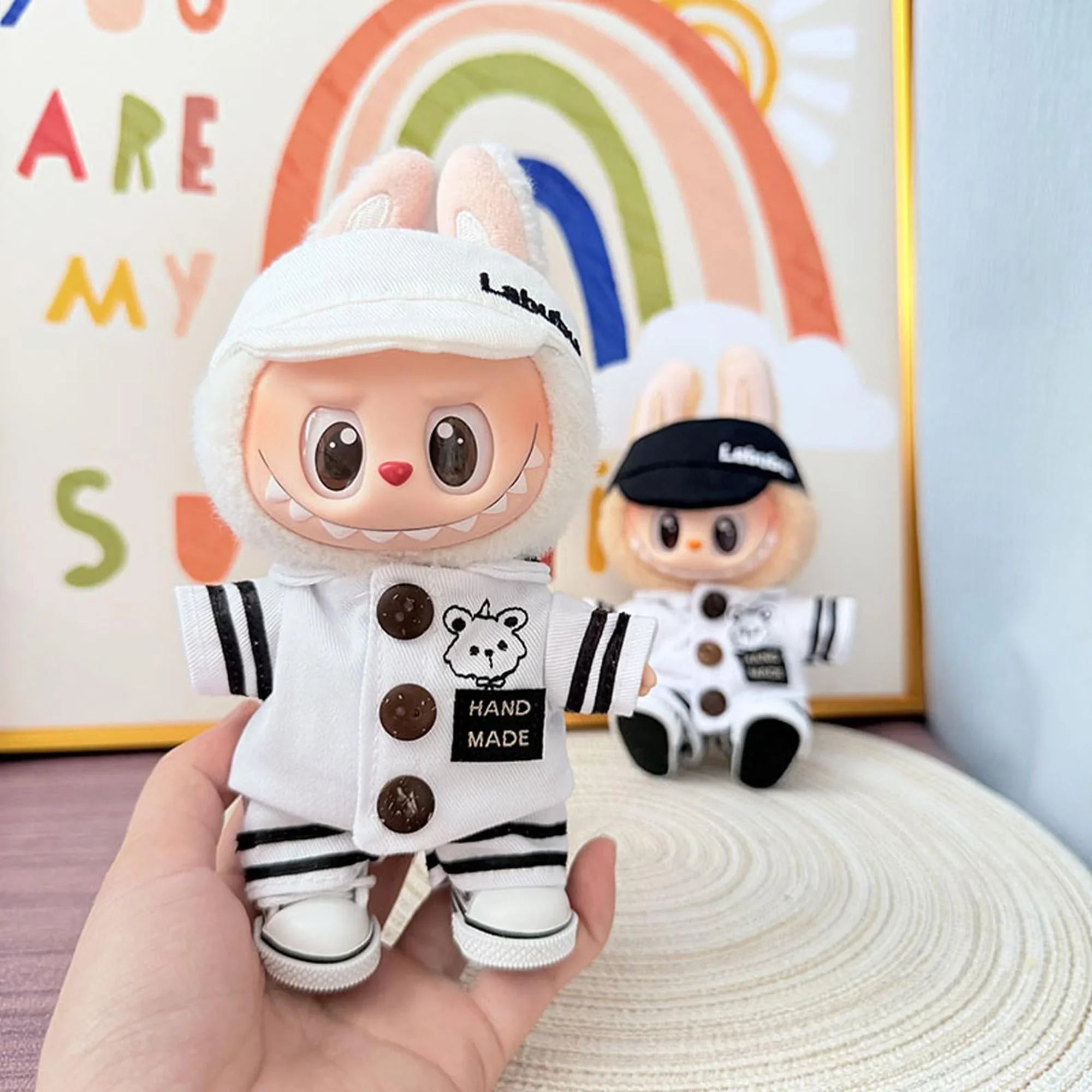 (Only Outfit) White Fluffy Duckbill & Sailing Set