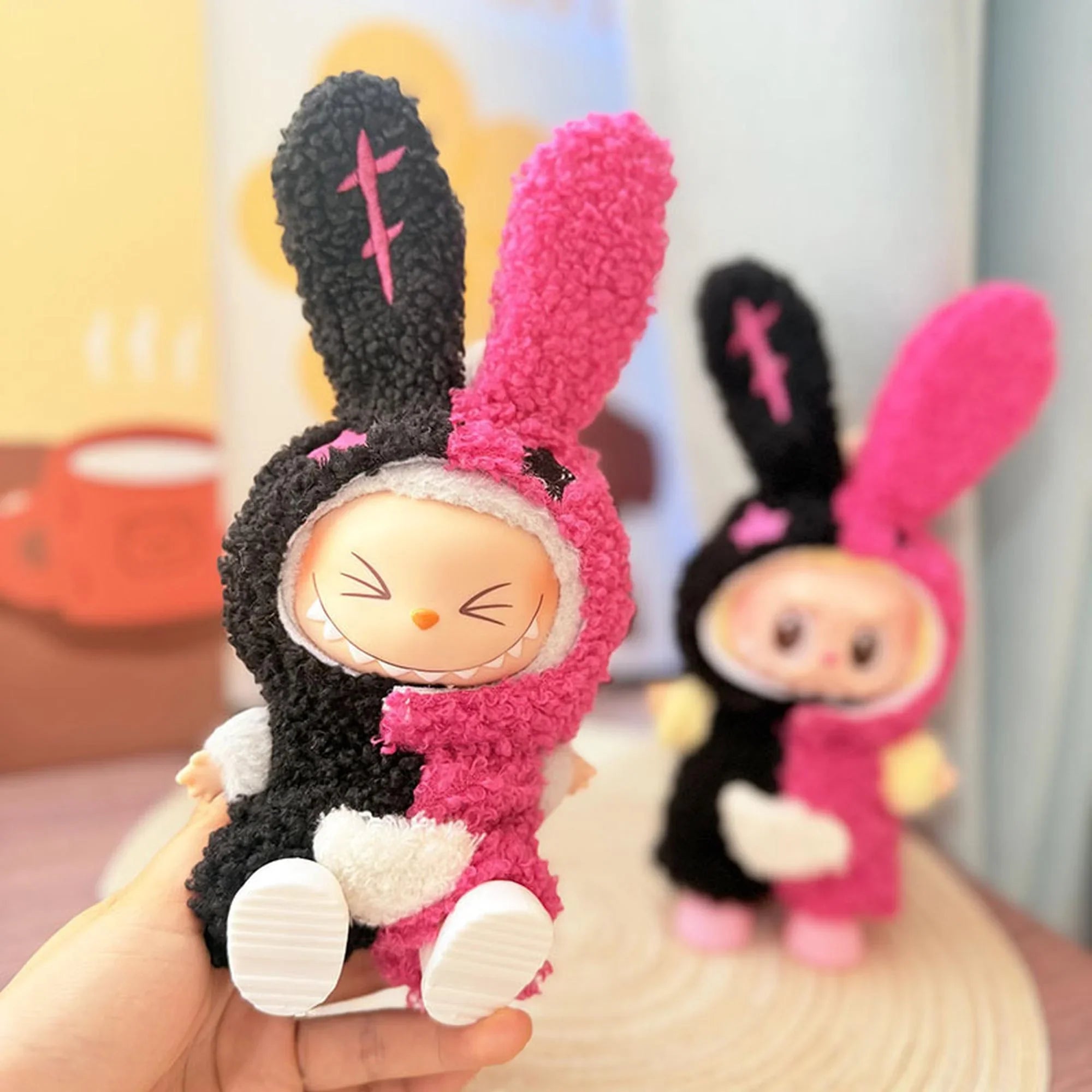 (Only Outfit) Fuzzy Two-Tone Bunny Girl