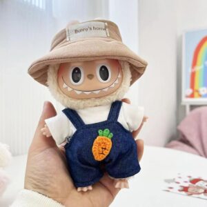 (Only Outfit) White Shirt With Carrot Overalls & Small Hat