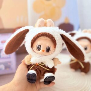 (Only Outfit) White Square-Toe Shoes & Brown-Eared Bunny Outfit
