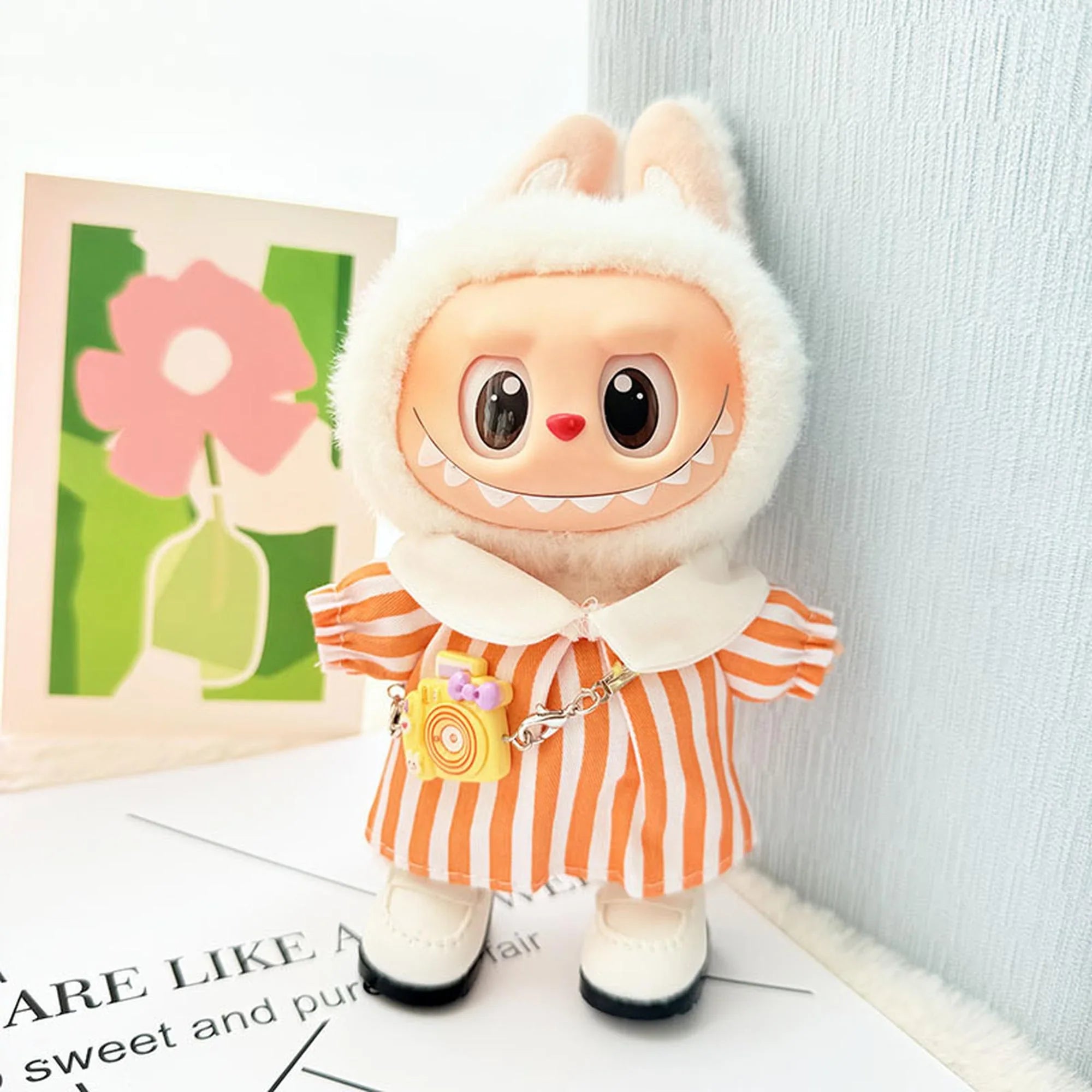 (Only Outfit) Spring Outing Orange Striped Dress Set