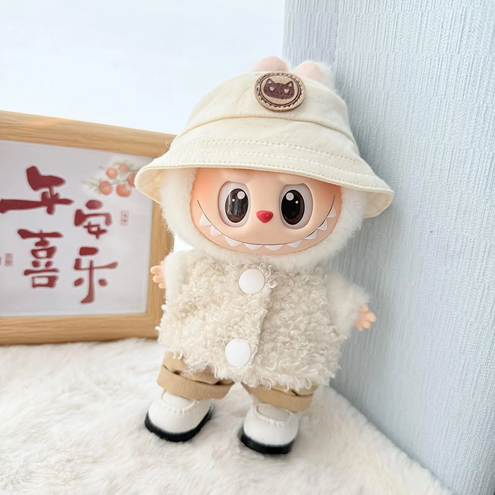 (Only Outfit) White Double Ring Buckle Sweater