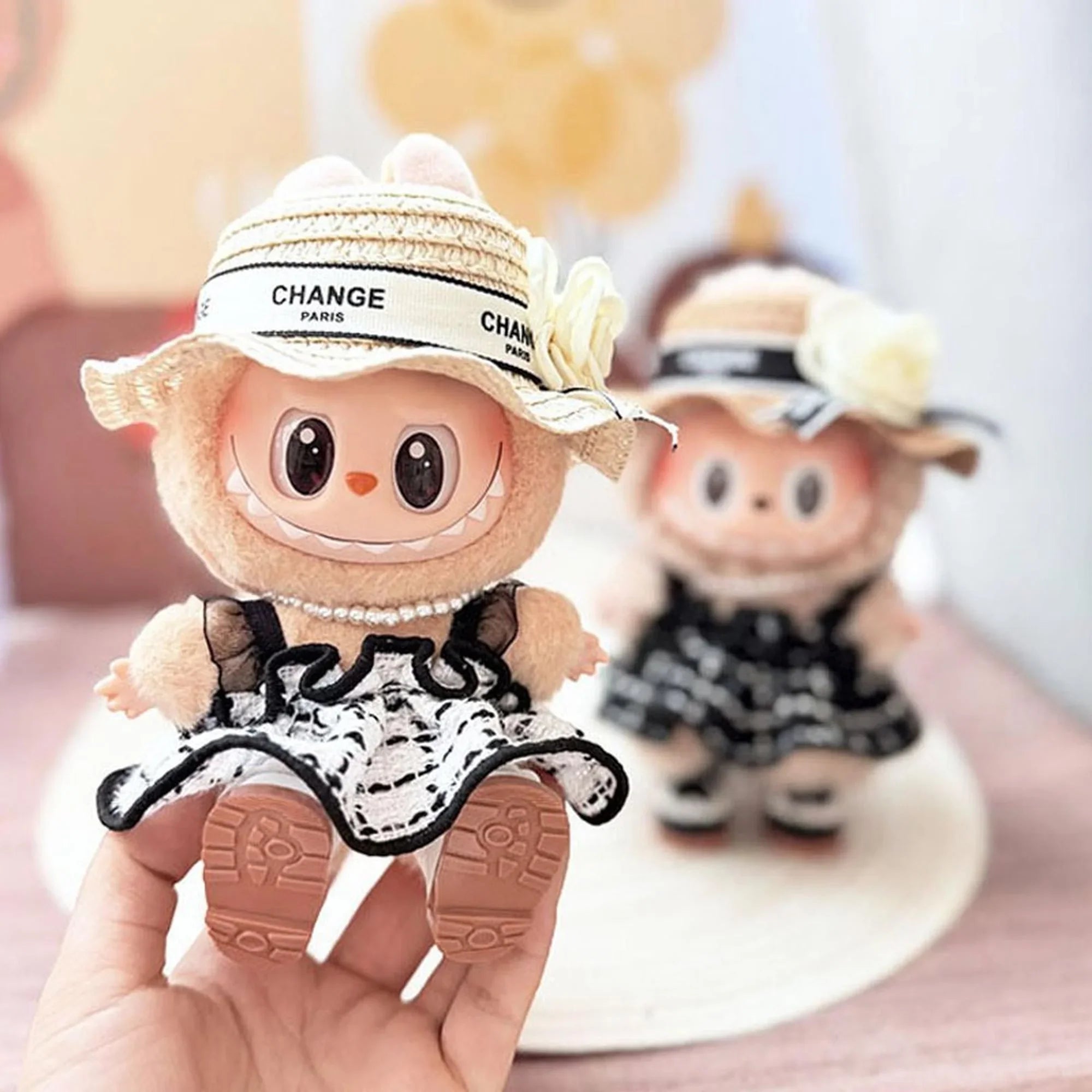 (Only Outfit) White Checkered Slim Waist Dress