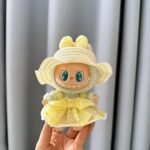 (Only Outfit) White Wave Straw Hat & Yellow Candy Skirt With Charms