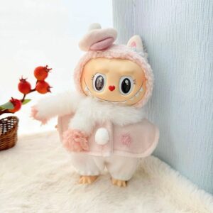(Only Outfit) Winter Light Pink Star Shawl Four-Piece Set