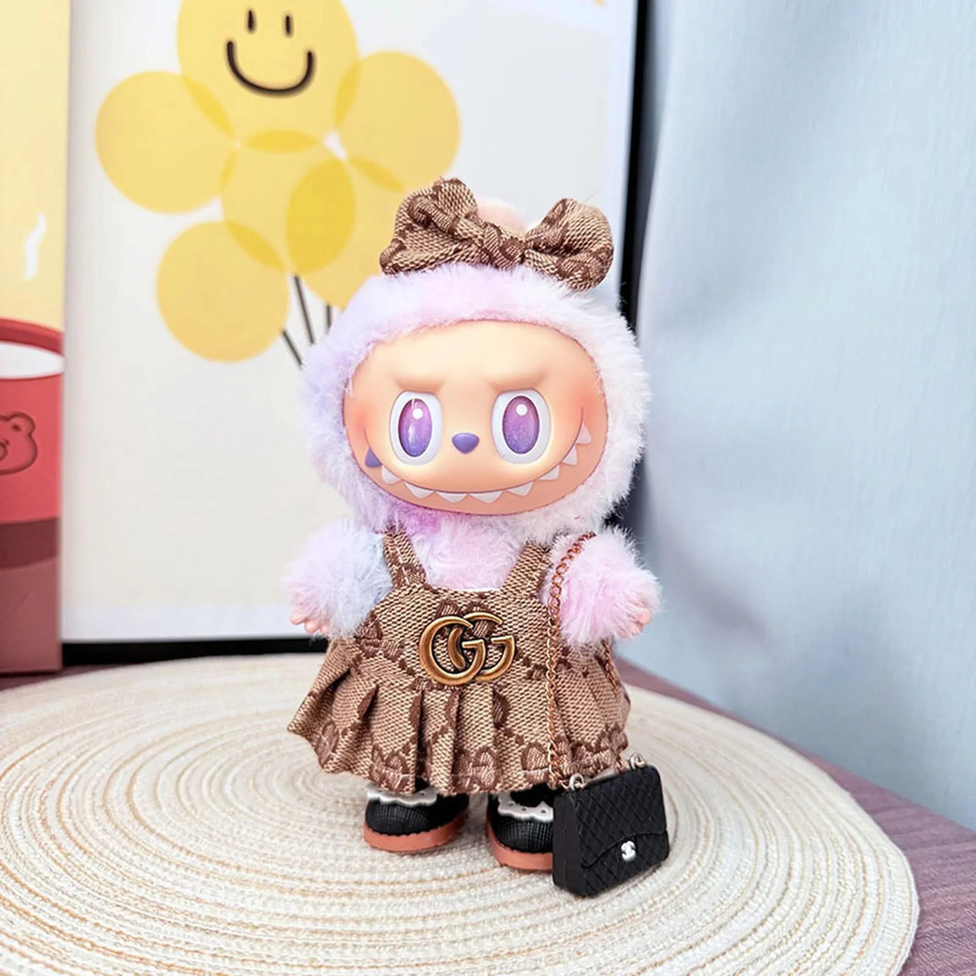 (Only Outfit) Brown Dress with Black Bag