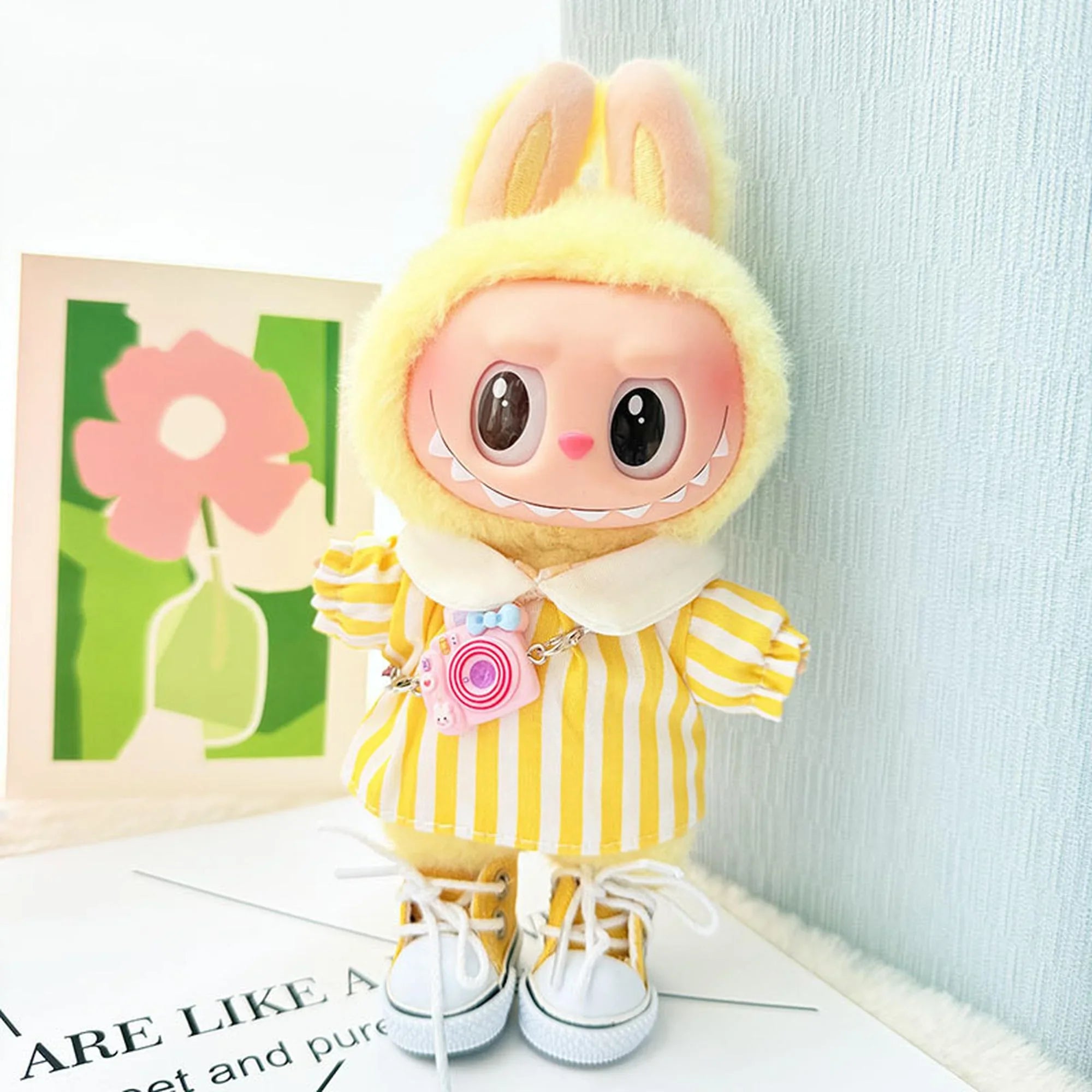 (Only Outfit) Yellow Striped Dress Set