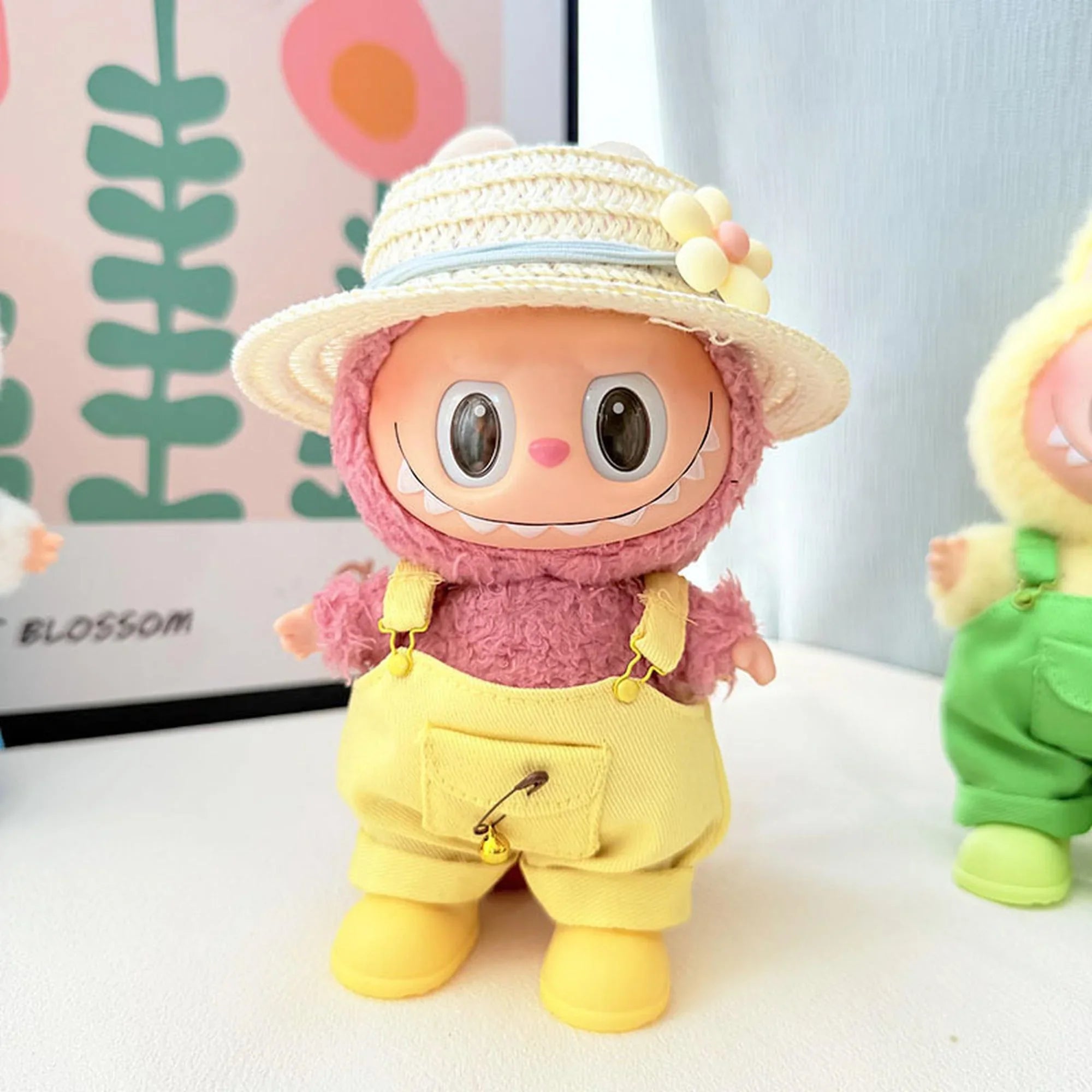 (Only Outfit) Yellow Suspender Overalls Set