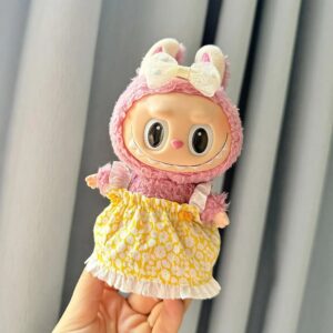 (Only Outfit) Yellow Floral Patchwork Overalls