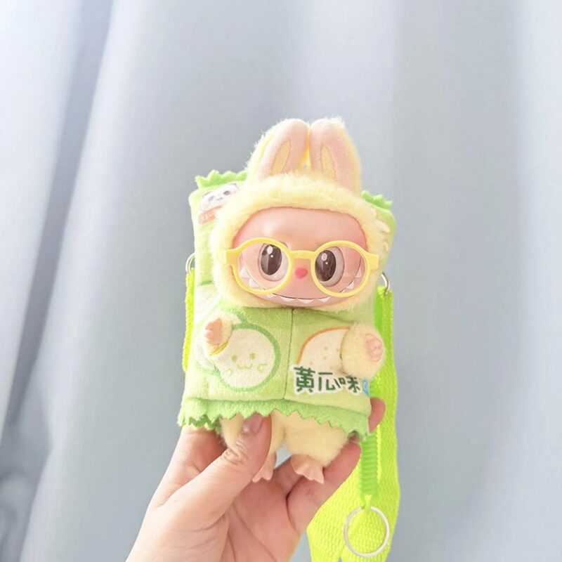 (Only Outfit) Yellow Frame Glasses & Green Chips Doll Clothes Bundle