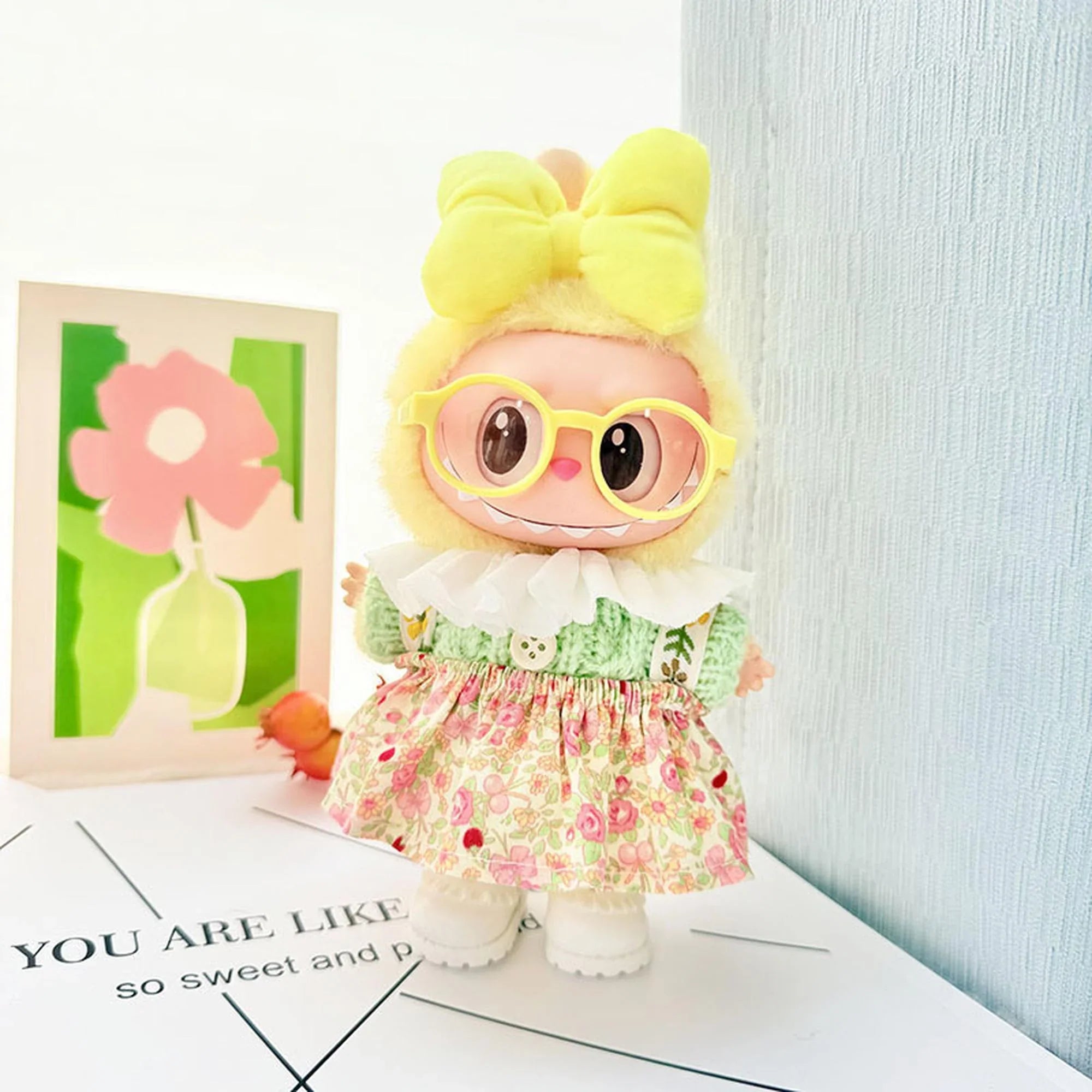 (Only Outfit) Floral Strap Dress with Green Knit Sweater