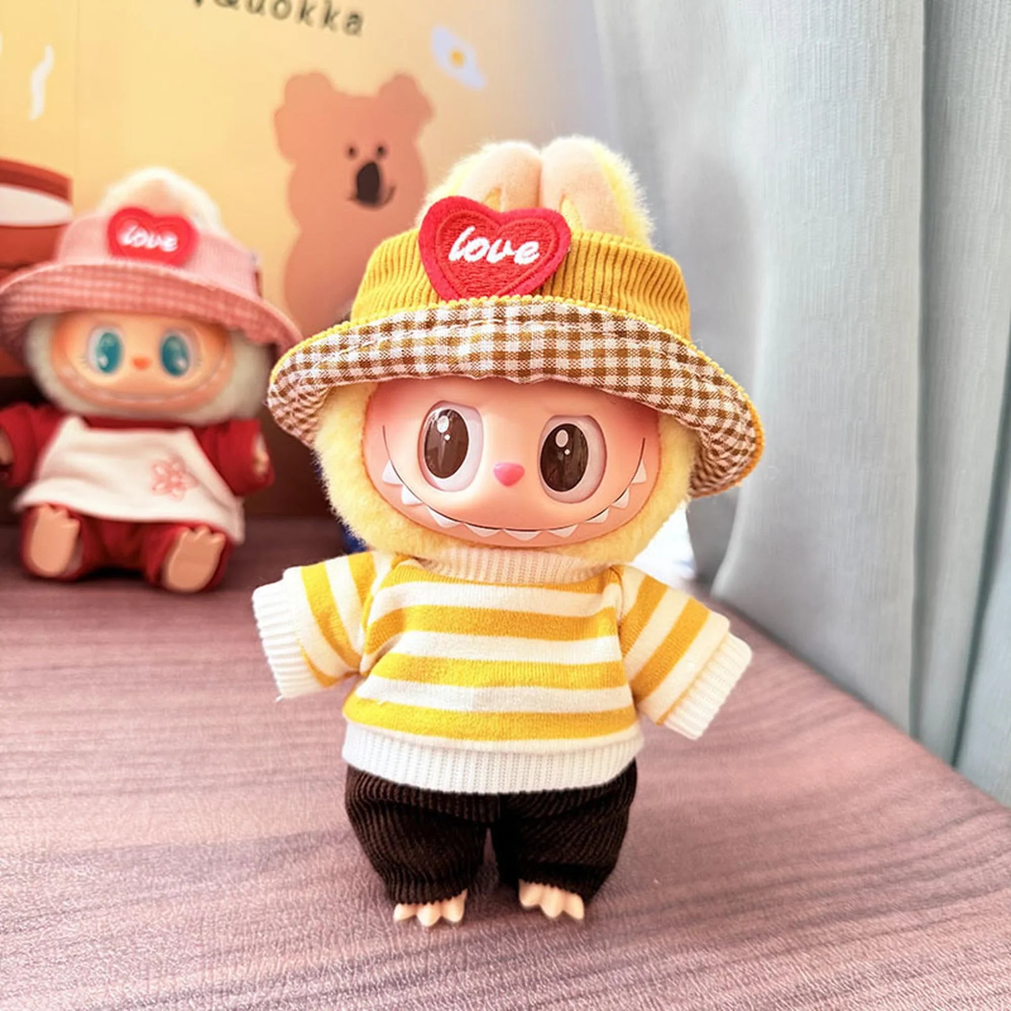 (Only Outfit) Yellow & White Striped Top Set