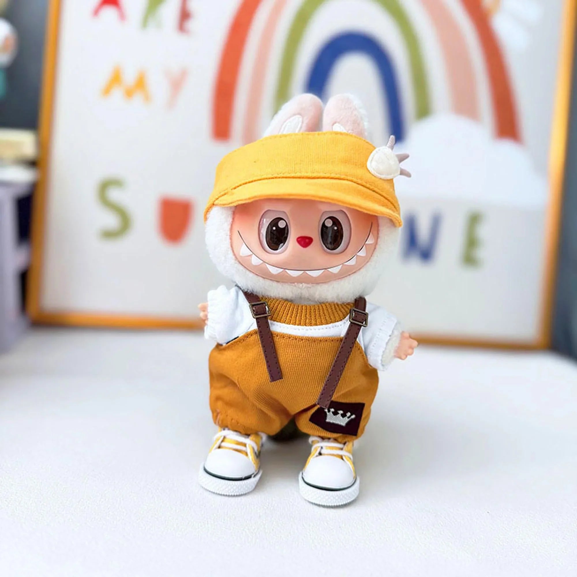 (Only Outfit) Yellow Carrot Hat & Crown Belt Set