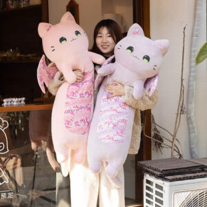 Long Snuggly Luna & Solis Sakura Cat Plushies